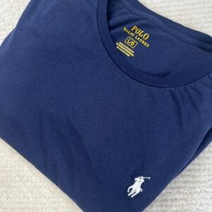 Polo Ralph Lauren Womens Navy Blue Cotton Short Sleeve T-Shirt Mini Dress Large